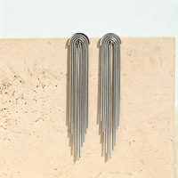 Boucles d'oreilles en acier inoxydable plaqué or 18 carats pour femmes