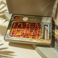 Boîte personnalisée de dattes et de desserts arabes pour l'Aïd Moubarak, cadeau du Ramadan Kareem, emballage pour Kunafa, Baklava, rouleaux miniatures