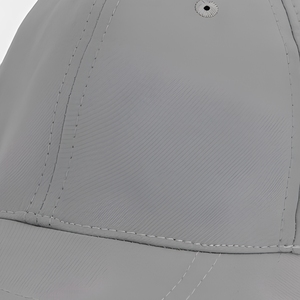 <b>Light</b> Grey 6-Panel Baseball Cap Adjustable Fitted Unisex Casual <b>Hat</b> Solid Color Twill Fabric Adult Size - Product Image 2