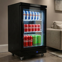 Vitrine Réfrigérée Commerciale Monotempérature en Acier Inoxydable 220V à Refroidissement par Air Direct avec Porte Vitrée
