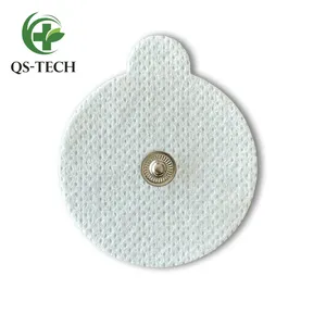 QS-TECH shenzhen fabrika doğrudan tedarik 32mm yeniden kullanılabilir yapıştırıcı onlarca elektrot pedi/tıbbi aksesuarlar elektrot pedleri defib