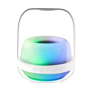 2024新款彩色RGB发光二极管灯小扬声器电脑立体声低音炮蓝牙tf卡TWS辅助扬声器