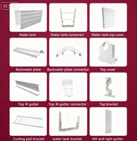 Équipement de ventilation pour élevage : Gouttière en PVC et coussin de refroidissement pour le contrôle de la température des poulaillers – Solution climatique pour l'élevage de volailles et de bétail