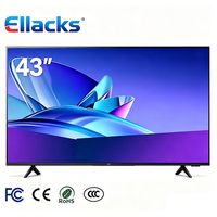 Pasokan Pabrik Smart LED TV 43 Inci 2K 4K FHD HD Televisi Dapat Disesuaikan 43 50 55 65 75 85 Inci LCD TV dengan Catu Daya 12V