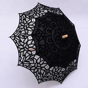 Хлопковый кружевной Свадебный зонт Battenburg, Женский солнцезащитный зонтик для невесты - Product Image 5