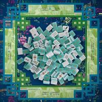 Tuiles de Mahjong américaines Shell Ocean, 160 pièces, en acrylique vert, motif doré au dos, rose corail, tapis rose, pour fête d'anniversaire, cadeau de groupe