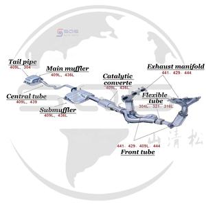 ระบบไอเสียรถยนต์ SQS เหมาะสำหรับ MINI ฮุนได เบนซ์ โตโยต้า ฮอนด้า เกลี่ ซูซูกิ ตัวเร่งปฏิกิริยาไอเสียแบบสากล - Product Image 1