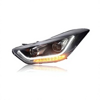 Pour Hyundai Elantra/Lantra 2012-2018, phares LED 45W 12V, feux de jour, clignotants dynamiques (4500 lumens)