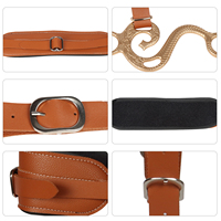 Corde à licou de cheval marron nain fournitures équestres ensemble de Cage en cuir avec harnais de tête accessoires de Type tapis de cheval