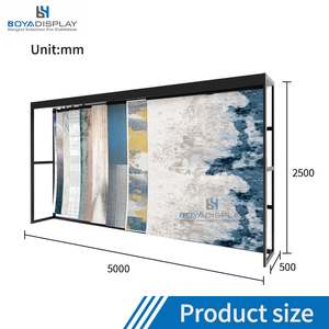 2024 Schlussverkauf hochwertiges Metall-Push-Pull-Laden Schiebetisch teppich-Vorführständer Verkauf - Product Image 2