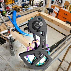 SeeMore Transmission en fibre de carbone léger universel à travers l'essieu vélo de route céramique UT 105 dérailleur arrière grande <span class=keywords><strong>roue</strong></span> de guidage - Product Image 1