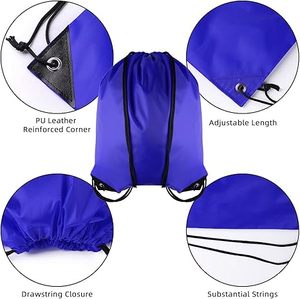 Custom Logo Polyester 210D Drawstring Bag Sports Pocket-Drawstring Backpack for Event Promotion - Product Image 5