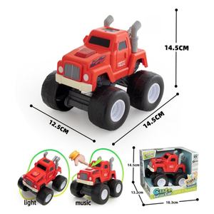 बच्चों के लिए लाइट और संगीत प्लास्टिक कार्टून घर्षण वाहन खिलौने के साथ बच्चों के लिए खिलौने - Product Image 2
