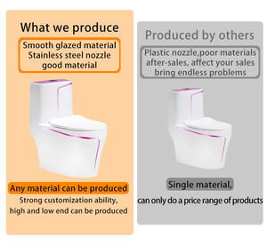 Sang trọng hiện đại dual-tuôn ra inodoros một mảnh gốm WC sanitarios vàng trắng cho biệt thự khách sạn thanh lịch dòng vàng cho phòng tắm - Product Image 5