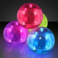 Boule élastique en cristal clignotant de 22mm 45mm 60mm avec la lumière activée par le mouvement des LED s'allument jouet de balles rebondissantes d'air pour des enfants