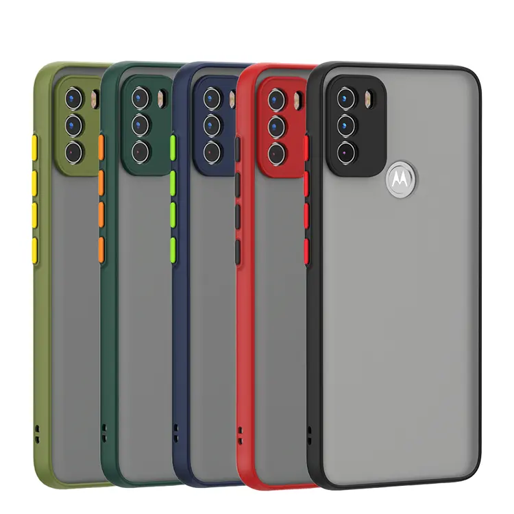 For Motorola G60 Smoke Matte Case Anti-scratch Frosted Translucent Skin Feel Mobile Phone Case Cover For Moto G40 Fusion G50 G20