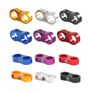 Abrazaderas de aluminio de doble orificio AN4 AN6 AN8 AN10 rojas para fijación de tuberías de aceite - Product Image 3