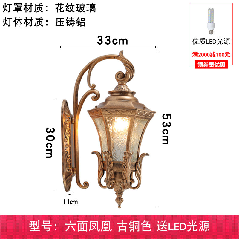 Six lumières LED bronze phénix à lumière chaude