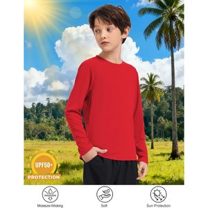 Althlemon ชุดป้องกันผื่นแขนยาวสำหรับเด็ก, ชุดป้องกันผดผื่นแขนยาว UPF 50 + แห้งใส่ได้ทั้งชายและหญิง3T - Product Image 5