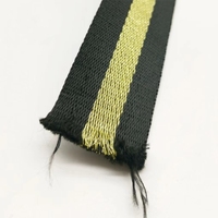 The Polyester Webbing Color Black Mixed Color Silver Metallic Yarn Flash Webbing Custom Color Sizes
