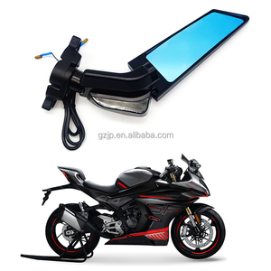 Nuevo Espejo Retrovisor Lateral LED para Motocicleta, de Aluminio CNC, Universal, para Motos de Carreras, Compatible con Cf <span class=keywords><strong>Moto</strong></span> 450, CBR, ZX4R, R3, <span class=keywords><strong>R6</strong></span>, R7 - Product Image 1