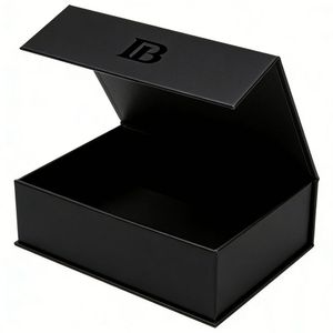 Custom Black <b>Book</b> Shaped Cardboard Magnetic Flip Closure Packaging Rigid Paper <b>Gift</b> Box Custom Color and logo - Product Image 5