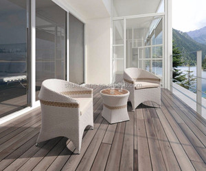 Thiết kế hiện đại không thấm nước nhôm ngoài trời mây nội thất sân vườn 2 + 1 Ghế giải trí đặt bàn nhỏ và ghế wicker - Product Image 1