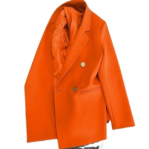 Giacca Casual da Donna Tanghe Multicolore, <span class=keywords><strong>Blazer</strong></span> <span class=keywords><strong>con</strong></span> Risvolto a Doppio Petto, <span class=keywords><strong>Bottoni</strong></span> Dorati, Tasche Laterali, Vestibilità Ampia, 100% Poliestere - Product Image 6