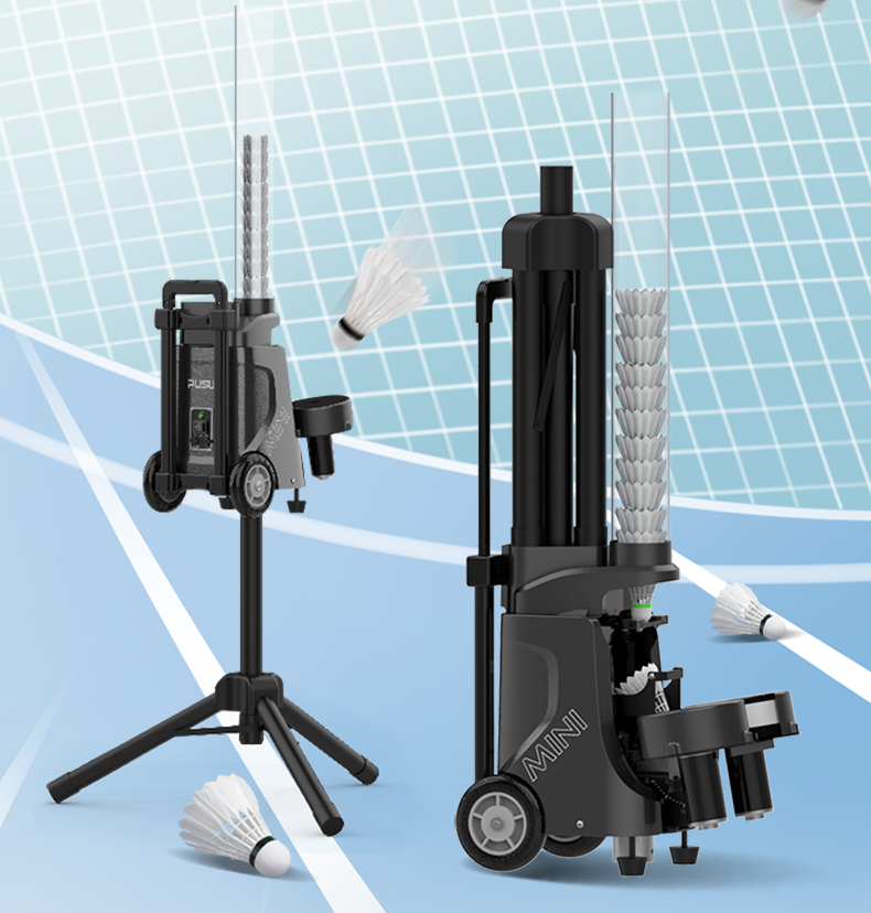 Mini Badminton Feeding Machine Faster Frequency Badminton Training Machine
