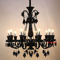 Lustre en cristal de verre violet européen personnalisé, luminaire suspendu décoratif pour salle d'événements, hôtel, décoration de chambre à thème