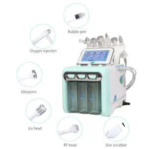 Mais recente 6 em 1 Hydradermabrasion Aqua Peeling hidro-hidrodermoabrasão Water Jet Aqua Hydra Dermabrasion Machine