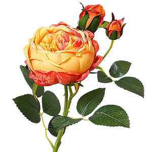 Palazzo fatto a mano a 3 teste-rosa Austin inglese artificiale per decorazioni per la casa di san valentino matrimonio nuovo anno e laurea - Product Image 6