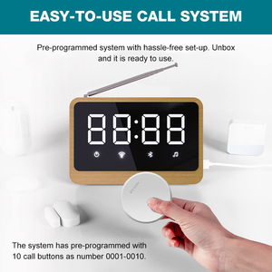 Bệnh Viện điều dưỡng nhà gọi hệ thống phân trang 1 nhận 10 nút gọi bluetooth chỉ báo thời gian hiển thị nút gọi không dây - Product Image 3