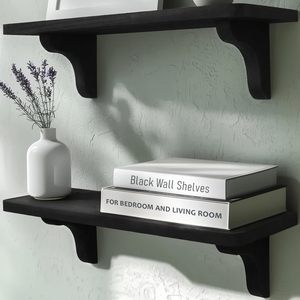 Étagère murale double niveau robuste en bois massif détachable pour salon, salle de bain et cuisine (stockage alimentaire et épices) - Product Image 6