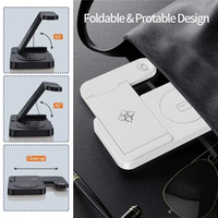 Chargeur sans fil multifonctionnel 4 en 1 Charge pliable pour iPhone 16 ~ 12 Pro Max IWatch AirPods Pro ou pour Samsung