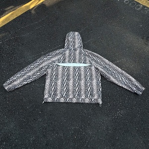 Fashion Custom Design Snake Skin Texture Print High Quality <b>Zip</b> <b>up</b> <b>Jackets</b> Windproof Nylon Outdoor Waterproof Windbreaker <b>Jacket</b> - Product Image 2