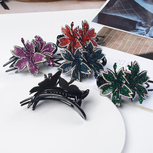 Horquilla Elegante con Flor de Diamantes de Imitación, Diseño de Nicho Popular, Lujo Ligero, Horquillas para Mujer, Joyería de Moda al por Mayor - Product Image 2