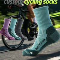Chaussettes de cyclisme personnalisées de haute qualité en gros, respirantes, douces, à séchage rapide, avec soutien de la voûte plantaire et amorti, pour hommes et femmes, pour le vélo