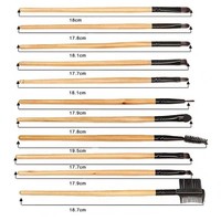 JLY Ensemble de 24 pinceaux de maquillage professionnels de voyage avec étui roulant, kit cosmétique tendance pour fond de teint, fard à paupières, blush et contour