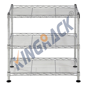 מדף אחסון מתכוונן למטבח, 3 קומות, מצופה כרום שחור, 30x18x36 אינץ', קיבולת 500 ליברות, מתאים לצנצנות תבלינים - Product Image 3