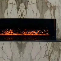 Led vapor niebla decoración interior 72 pulgadas 3D atomizado colorido llama simular fuego eléctrico agua vapor interior chimenea