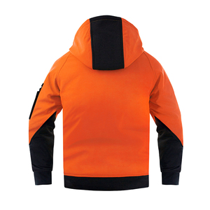 Chaqueta de Trabajo para Exteriores Jessubond de <span class=keywords><strong>Alta</strong></span> <span class=keywords><strong>Visibilidad</strong></span>, Invernal, con Capucha, Cierre de Cremallera, <span class=keywords><strong>Forro</strong></span> <span class=keywords><strong>Polar</strong></span> Compuesto, Fluorescente y con Bloques de Color - Product Image 6