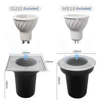 Lampe enterrée à LED GU10 MR16 Spot encastré étanche Lampes enterrées souterraines