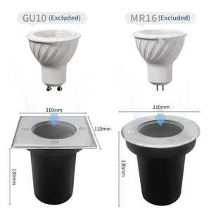 Lampe enterrée à <span class=keywords><strong>LED</strong></span> GU10 MR16 <span class=keywords><strong>Spot</strong></span> encastré étanche Lampes enterrées souterraines - Product Image 5