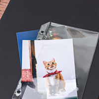 A6 Zipless Double Poche Carte Sac Transparent PVC Transparent Feuilles Mobiles Pochettes Étanche Cash Enveloppe Double Face Anneau Classeur