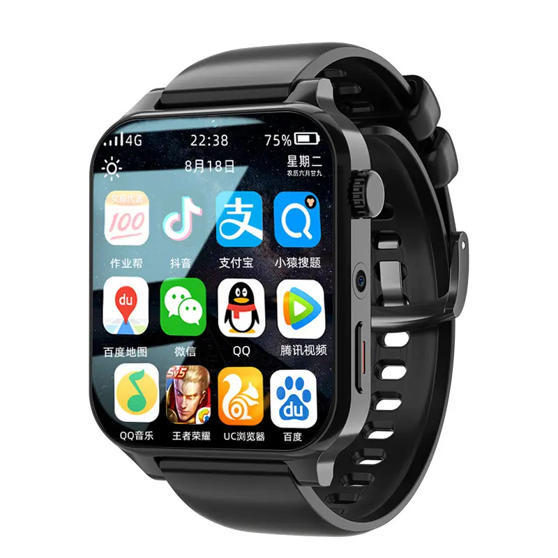 La smartwatch TK01 4G peut être insérée dans un grand écran haute définition Android pour la photographie de jeu par téléphone transfrontalière