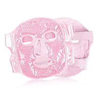 Masque facial réutilisable à billes de gel chaud et froid pour les yeux gonflés, compresse froide pour le visage, SPA facial pour femme, idéal pour le sommeil