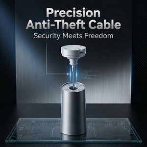 High Security <b>Dummy</b> Phone Display Stand with Auto-Retractable Steel Wire Recoiler for Retail Mockup Exhibitions 50% Cost Saving - Product Image 2