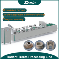 Ligne de production automatique de friandises pour rongeurs, machine d'extrusion d'aliments pour lapins en acier inoxydable, 400 kg/h, ligne de traitement de friandises et de bouchées pour animaux de compagnie