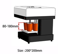 Imprimante alimentaire comestible 4 tasses pour café, macarons, gâteaux, papier sucré, biscuits, cocktails, chocolat et perles de sucre